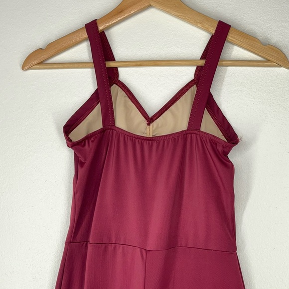 Weissman Maroon Jumpsuit Plain Flare Legs NEW - Picture 5 of 8